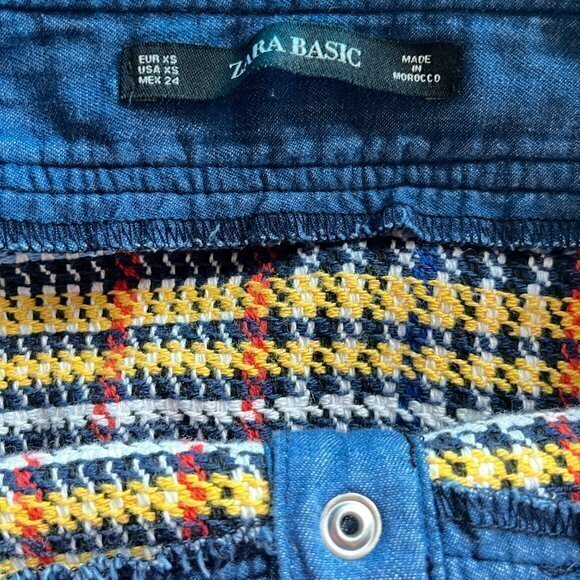 ZARA BASIC CONTRASTING TWEED MINI SKIRT WOMENS SIZE XS - Picture 7 of 9